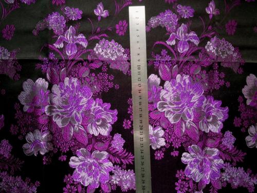 Flora Pattern Jacquard Damask Kimono Fabric Material BL12 Faux Silk Brocade