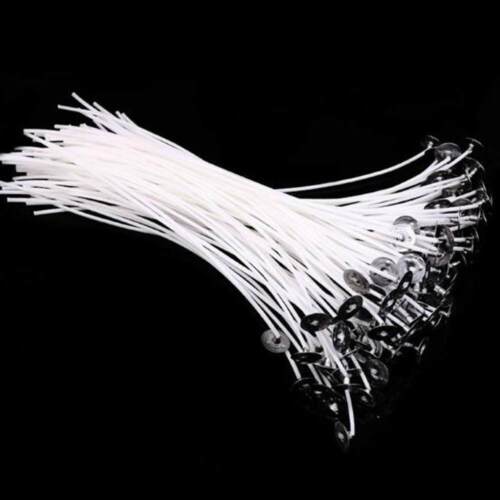 30x 10cm Candle Wicks Cotton Core Waxed With Sustainers For Candle Making hot
