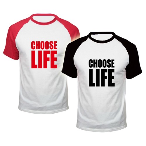 CHOOSE LIFE T SHIRT BaSEBALL Tee Top Wham Retro Fancy Dress George Michael 80/'s