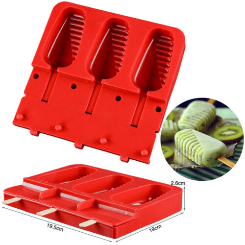 Silicone Ice Cream Mold Frozen Ice Lolly Maker Mould Tray DIY Juice Popsicle