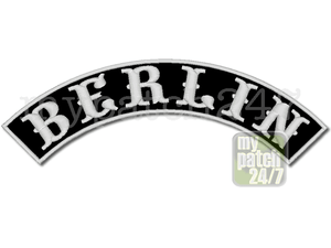 Top Rocker Bogen oben 30cm gestickt MC BERLIN Aufnäher Biker Patch Kutte