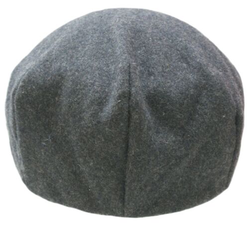 NEW GREY TEXTURED WOOL NEWSBOY BAKERBOY DRIVERS FLAT HAT RACING COUNTRY CAP