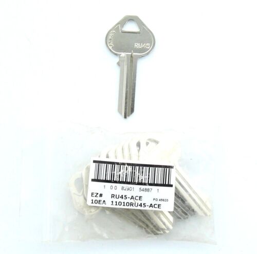 10 Pack Ace Russwin RU45-ACE House//Office Single Sided Blank Keys