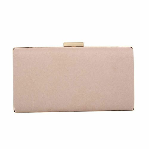 Women/'s Faux Suede Velvet Ladies Evening Party Prom Bridal Smart Box Clutch Bag