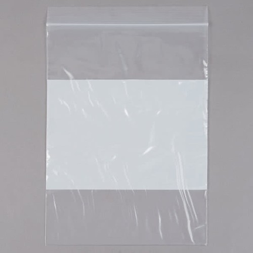 Resealable Poly Ziplock Bags 2Mil White Block FDA /& USDA Approved