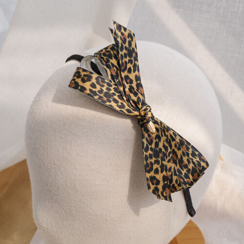 Details about   Leopard Ribbon HairbandAlice HeadbandSkinny Hair BandWomen's Headband 