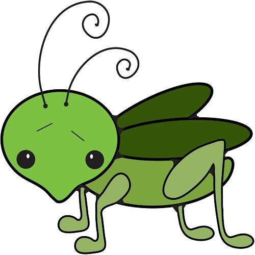 30 Custom Cartoon Grasshopper Personalized Address Labels