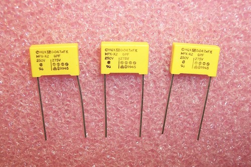 50 .047uf 275Vac 10/% METALLIZED POLYPROPYLENE CAPACITORS HQX-RC470KME QTY