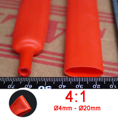 Ø4mm-20mm Rot 4:1 Schrumpfschlauch mit Kleber Schrumpfschläuche Isolierschlauch 