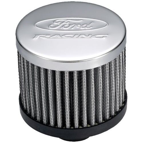 PROFORM 302-236 Chrome Push-In Valve Cover Breather Filter w//Ford RACING Emblem