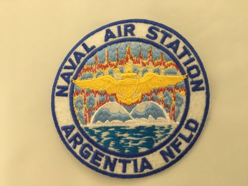 US NAVAL AIR STATION ARGENTIA NFLD PATCH MEASURES 3 1/2 INCHES DIAMETER 