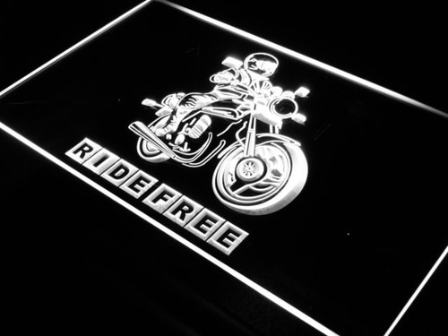 j385-b Ride Free Motorcycle Bike Car Neon Light Sign