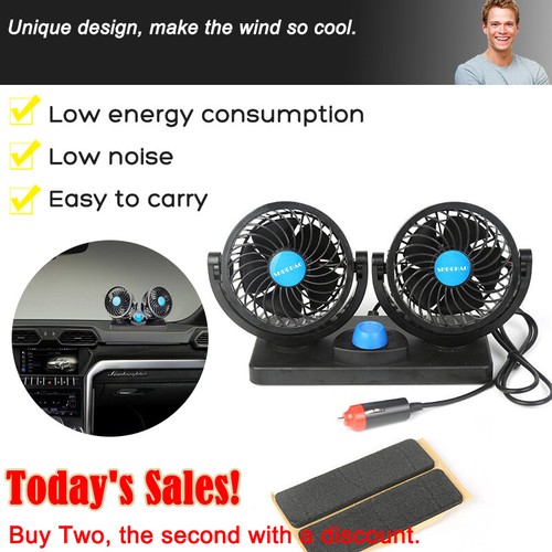 Climatiseur de ventilateur de voiture 360 ° rotatif tournant à faible bruit