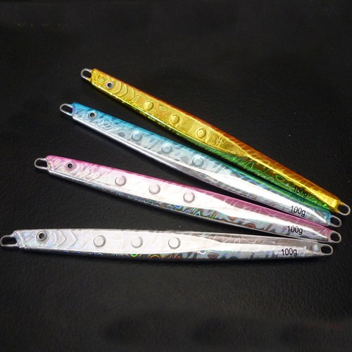 5PCS Fishing Deep sea Metal Jig Spoon Lure Jigbait Hook Spinner baits 100-300G