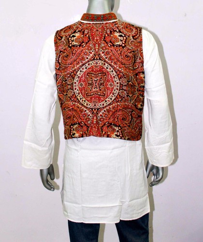 Pashmina Gents Jacket Blazer Sleeveless Coat Shirt Cover Up Traditional Indian