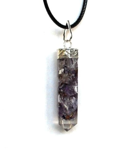 REIKI ENERGY CHARGED NATURAL AMETHYST ORGONE PENDANT POWERFUL ENERGY PENCIL