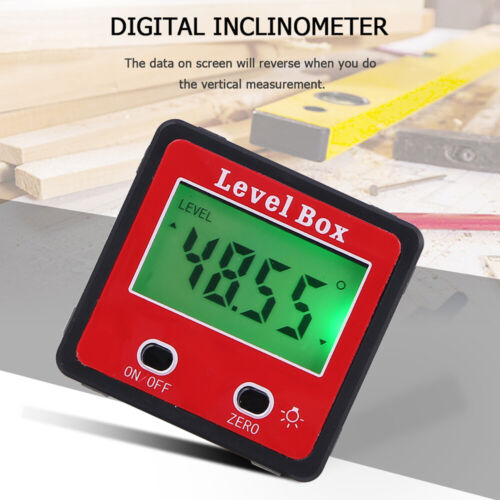 Digital LCD Protractor Gauge Level Angle Finder Inclinometer Magnet Meter R1J5