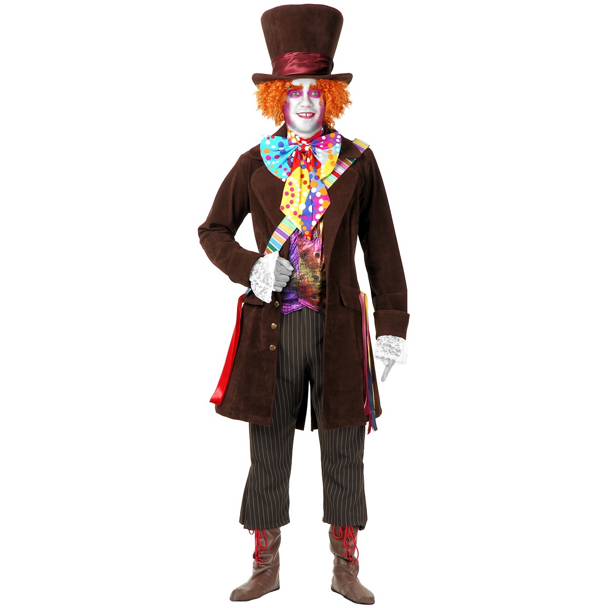 Mad Hatter Costume Adult Alice in Wonderland Halloween Costume For Men