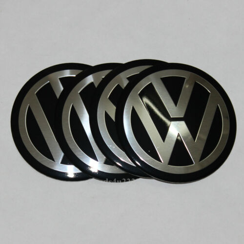 4PCS 56.5MM Dome VW Wheel Centre Hub Cap Stickers 3D Badge Emblem