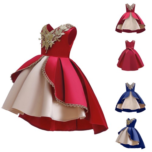 Flower Girls Dress Wedding Bridesmaid Princess Party Pageant Ball Kids Dresses
