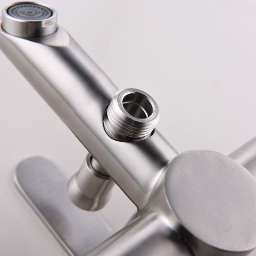 Stainless Steel Nickel Bathroom Shower Tub Faucet Wall-Mounted Bathtub Mixer Tap 