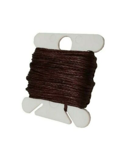 Wachsband 1 mm Sattlergarn geflochtet 100/% polyester truites fil marron c314