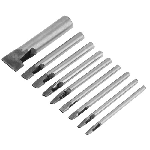 9pcs Rond Emporte Trou Forme Oval Frapper Cuir Perforateur Poinçon Percer 2mm