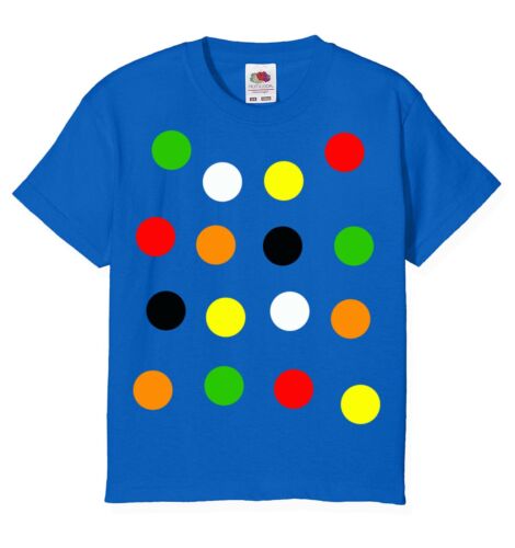Need a Tee with coloured spots? Children /'s Spotty Dotty T Shirt in Royal blue