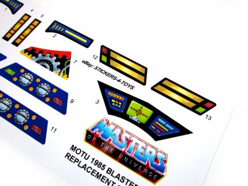 BONUS! MOTU Masters of the Universe replacement stickers for 1985 BLASTER HAWK