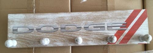 cooles Dodge Holzschild m Haken Garderobe 46x11x6,5 cm aus USA neu+lizenziert