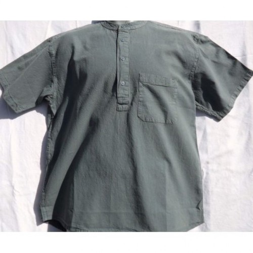 Grandad shirt Short sleeved Original half button 100/% cotton from Kaboo Trading