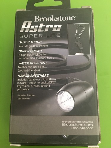 Brookstone Astro Super Lite Portable Cordon DEL suspendus lumière noir neuf dans boîte NEUF