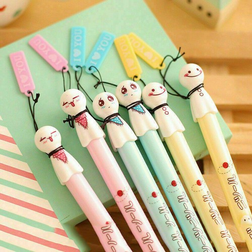 Japanese Sunny Dolls ballpoint pens Kugelschreiber 038mm Geschen Schwarz D9N7