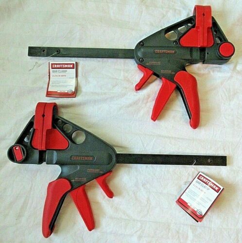 Spreader One Hand Quick Release Woodworking 4-Pieces 6" Craftsman Bar Clamps 