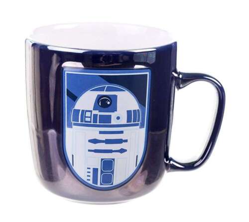 STAR WARS R2D2 ICON METALLIC COFFEE MUG CUP NEW GIFT BOX