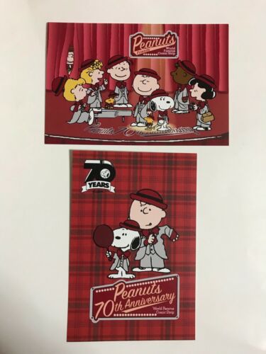 SNOOPY TOWN SHOP in Japan Post cards 2cards PEANUTS 70th ANNIVERSARY