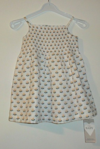 BABY GIRLS SUN DRESS /& KNICKERS AGE 6-9 MONTHS NEW M/&S KIDS PURE COTTON WHITEMIX