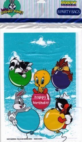24 bags new sealed BABY LOONEY TUNES  HAPPY  B-DAY  LOOT BAGS 