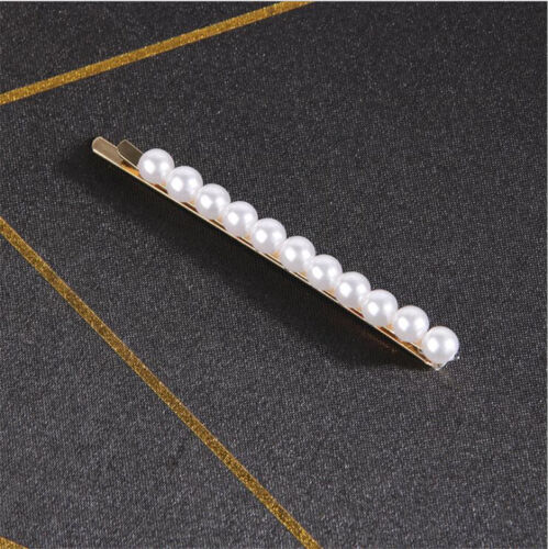 Girls Crystal Pearl Hair Clip Snap Barrette Hairpin Bobby Hair Clips Accessories