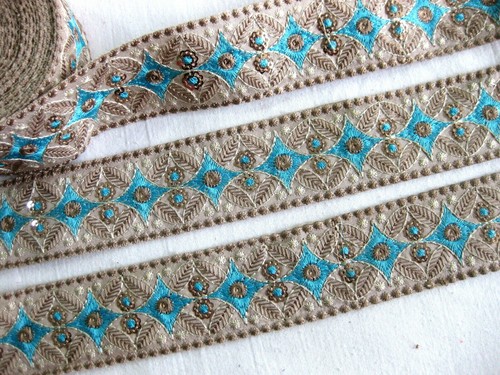 b369 en colores diferentes 40mm Cenefa con patrones bordadas de lentejuelas u LFM
