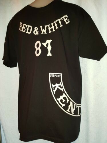 Support 81 Kent Hells Angels England Rocker T shirt à manches courtes en coton-Noir