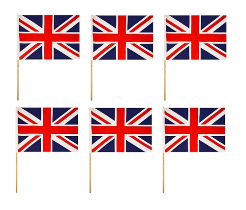 UNION JACK HAND FLAGS Royal Wedding Jubilee GB Flag British Street Party NEW UK