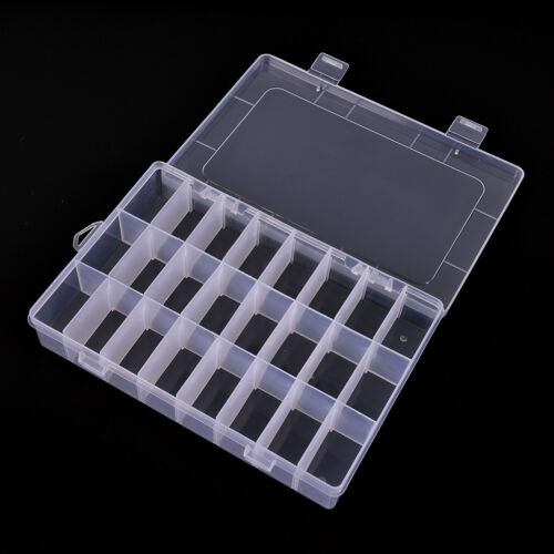 15//10//24Slot Adjustable Jewelry Storage Box Case Craft Organizer Bead Plastic Gn