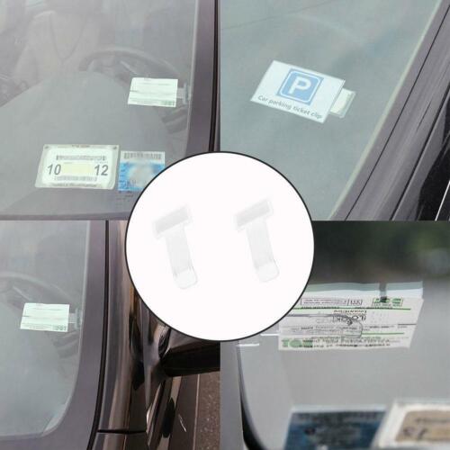 2pcs Car Universal Parking Ticket Permit Holder Clip 3M Sticker Windscreen Tax