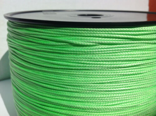 100/' of 1.2mm Lime Green Dyneema SK75 220Kg Tensile Very Light 12 Strand Rope