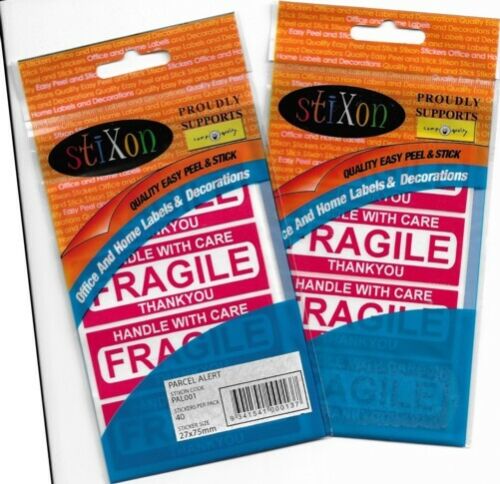 Office Details about   Fragile Stickers 2 Packs of 40 Stickers  Home Postal Supplies  80 Total 