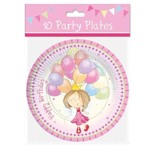 10 X para niños niños Fiesta De Cumpleaños Niñas Hada Princesa Platos Tazones Tazas