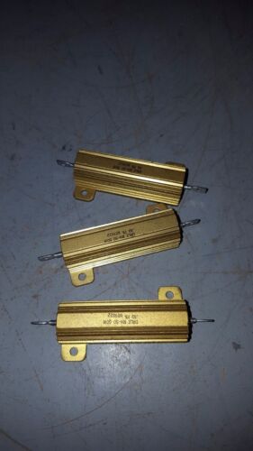 Lot of 3 Dale Power Resistor w// Spade Lug Terminals RH-50 50W