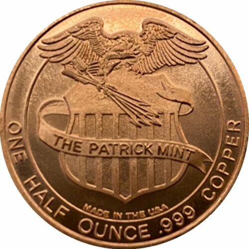 1//2 oz .999 Pure Copper BU Round//Challenge Coin 24 Designs