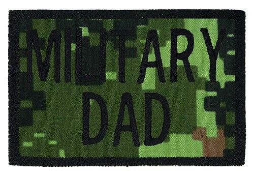 USA MADE! 24 HR SHIP MILITARY DAD Embroidered Tactical Morale 2/"x3/" Hat Patch